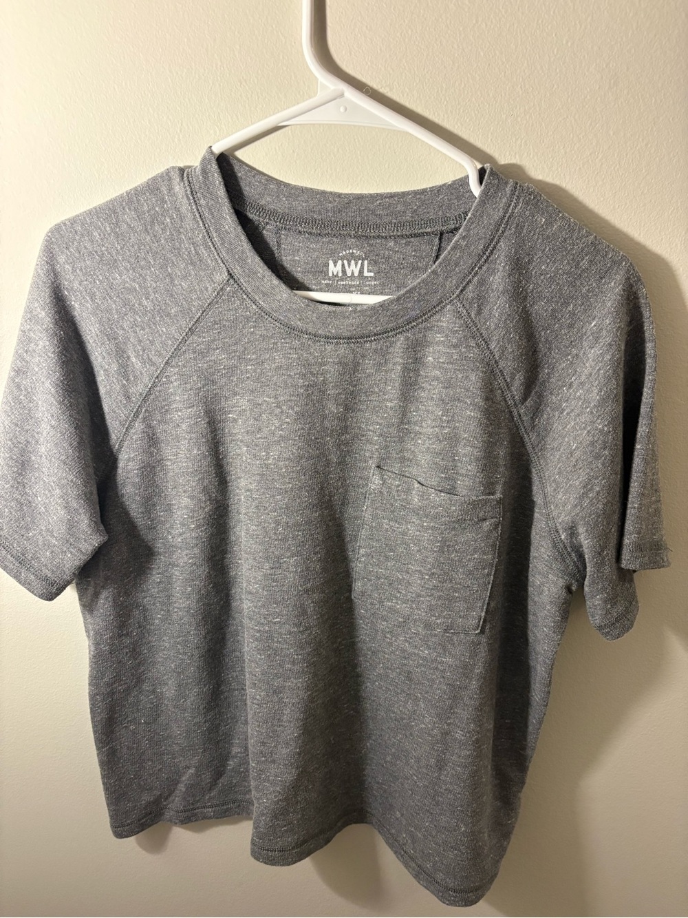 Madewell Gray Short Sleeve Pocket Shirt